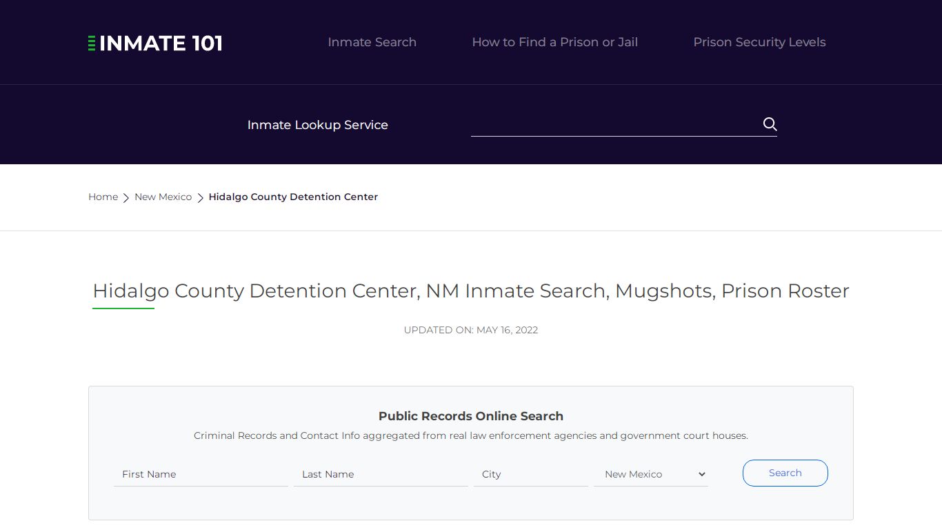 Hidalgo County Detention Center, NM Inmate Search ...